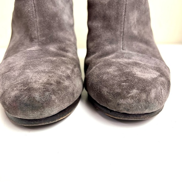 Rag & Bone Newbury Women's Suede Ankle Boots Stacked Heel Gray Bootie boho 6.5M - Picture 5 of 11